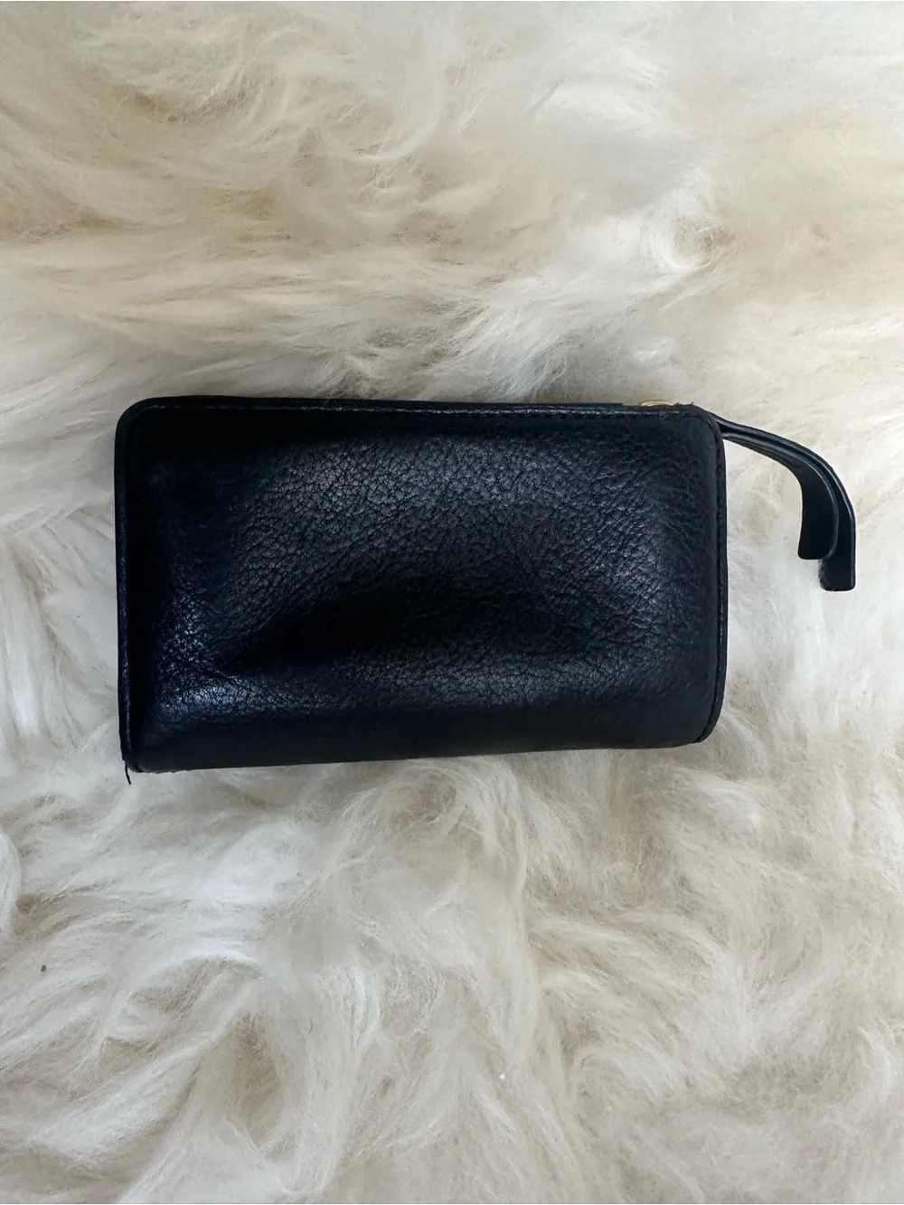 Marc Jacobs Black Leather Zip Wallet